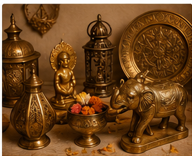 Brass Diya Pair